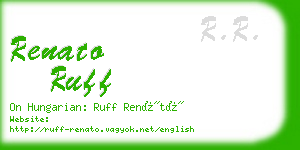 renato ruff business card